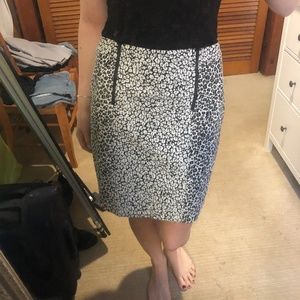 Ann Taylor Snow Leopard Mini Skirt (size 6)